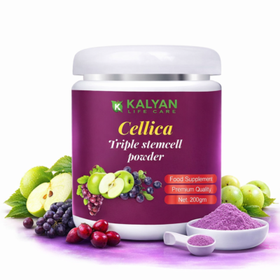 Kalyan Life Care Cellica Triple Stemcell Powder | Anti Aging & Immunity Booster Supplement | 200gm